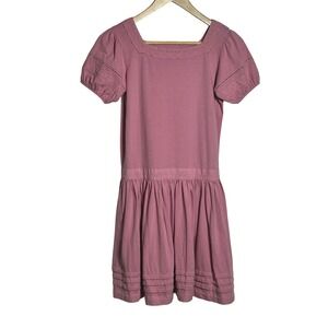 Boden Girls‎ Pink Square Neck Puff Sleeve Drop Waist Dress Size 11-12Y 152cm